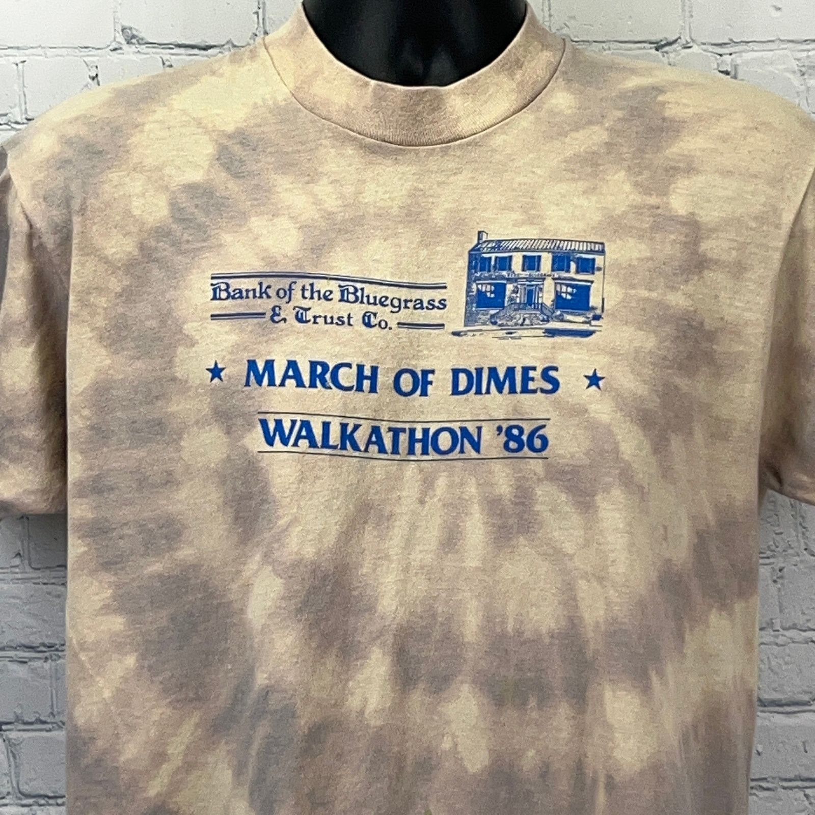Vintage Vintage 80s March of Dimes Walkathon T Shirt Bank Beige L Size US L / EU 52-54 / 3 - 1 Thumbnail