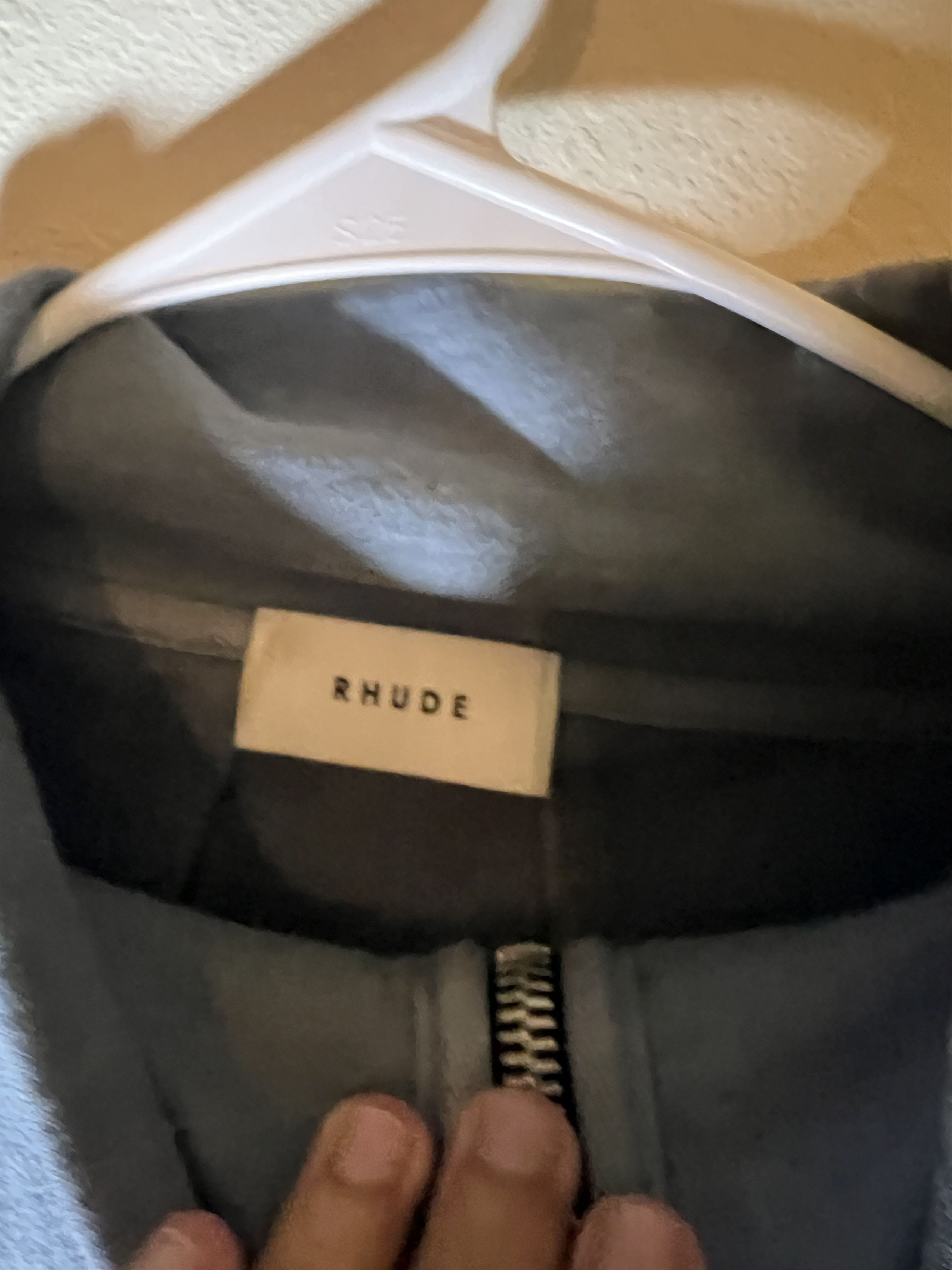 Rhude Rhude Men's US L Embroidered Quarter Zip Sweater Blue Size US L / EU 52-54 / 3 - 7 Thumbnail