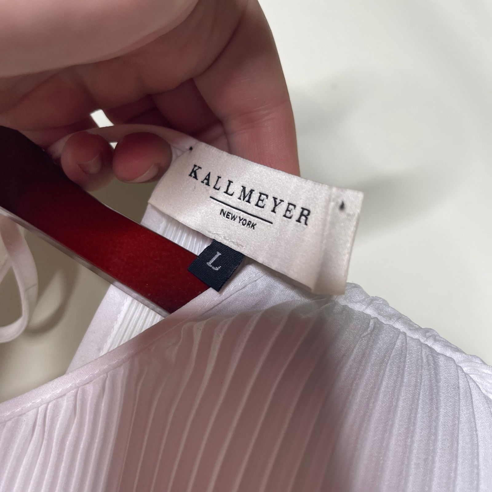 Other KALLMEYER IVORY CREPE PLEAT AND RELEASE ROMANCE TOP sz L Size L / US 10 / IT 46 - 3 Thumbnail
