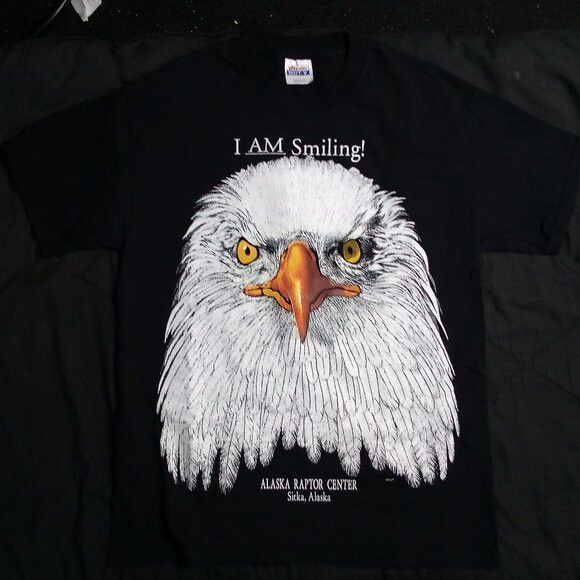 Vintage Vintage Eagle Face Alaska Raptor Center T-Shirt Size US M / EU 48-50 / 2 - 2 Thumbnail