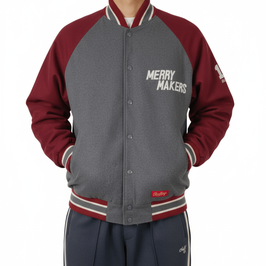 Asics Vintage Easy Order Mfg by Asics Wool Varsity Jacket Size US L / EU 52-54 / 3 - 1 Thumbnail