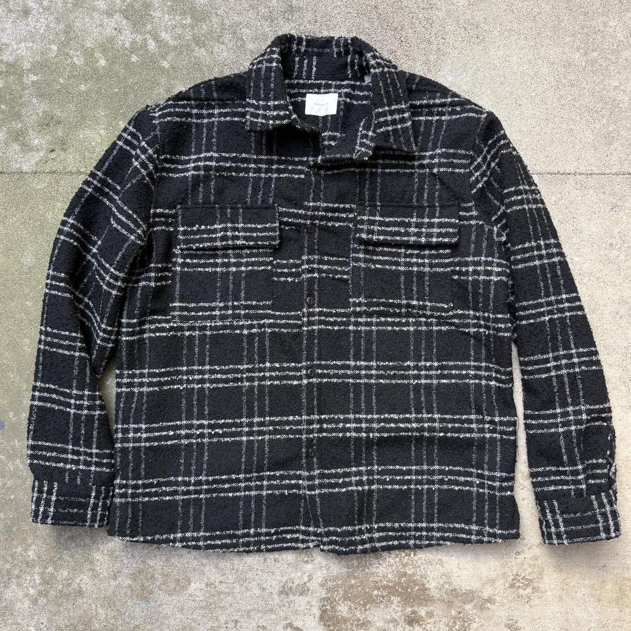 Pacsun black white woven plaid flannel jacket shacket Size US M / EU 48-50 / 2 - 2 Thumbnail