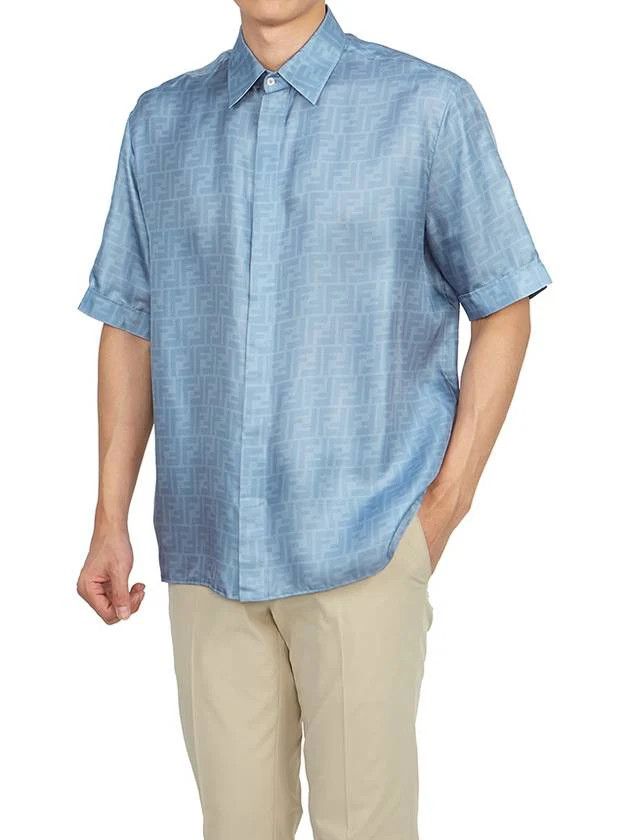 Fendi o1w1db10325 FS0795 Shirt in Blue Size US XL / EU 56 / 4 - 6 Thumbnail