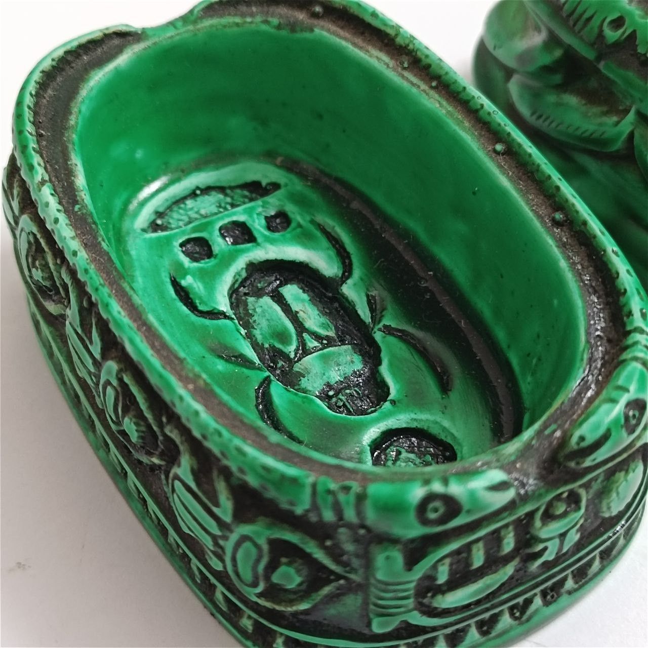 Handmade Handmade Egyptian scarab box with pharaonic carvings Size ONE SIZE - 2 Thumbnail