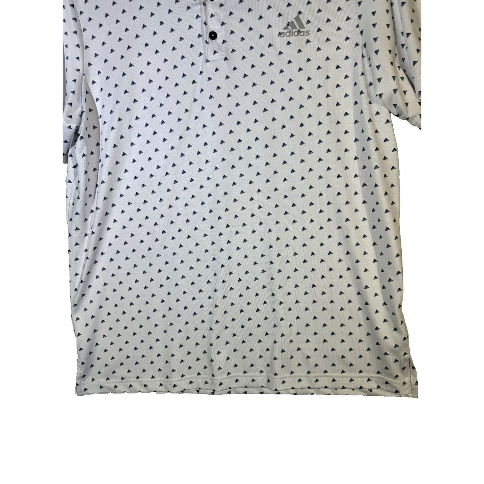 Adidas Adidas Golf Polo Shirt Men’s L White Pull‑Over Polyester-Blend Stretch Performance Size US L / EU 52-54 / 3 - 3 Thumbnail