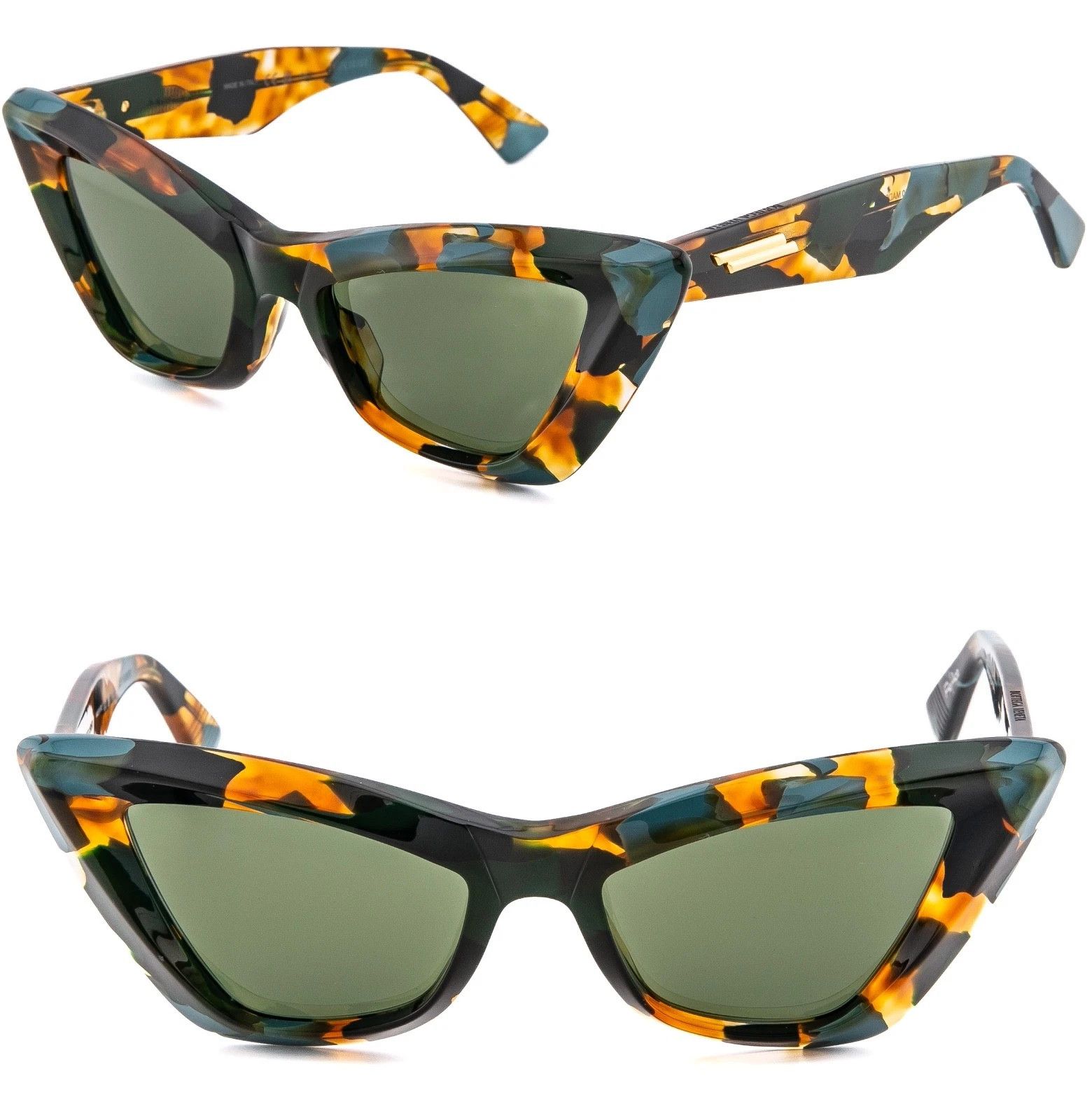 Bottega Veneta BOTTEGA VENETA 1391 ReAce BV1391S Green Ribbon Sunglass 001 Size ONE SIZE - 1 Thumbnail