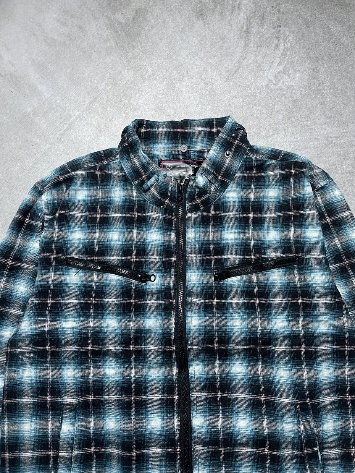 If Six Was Nine 2000’s Commontage Standart - Plaid Bikers Style Jacket Size US L / EU 52-54 / 3 - 6 Thumbnail