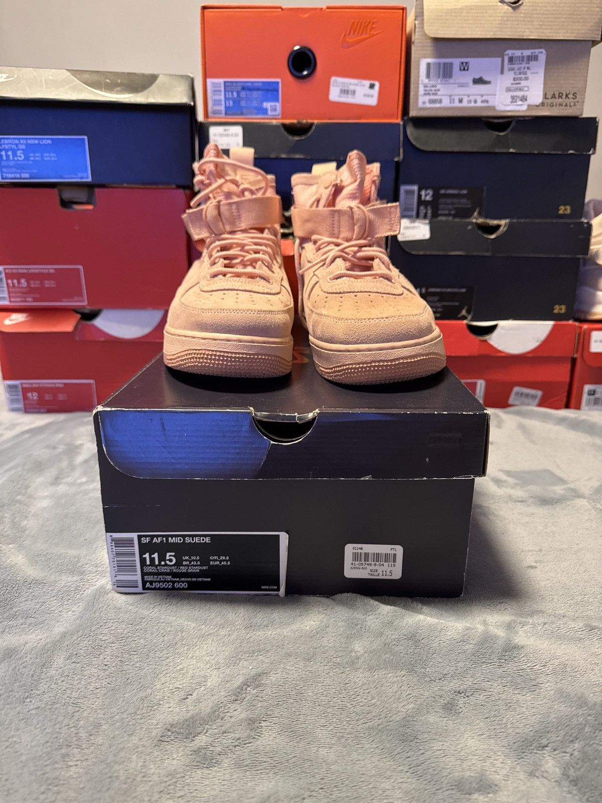 Nike NIKE SF AF1 SUEDE ‘Coral Stardust’ Size US 11.5 / EU 44-45 - 6 Thumbnail