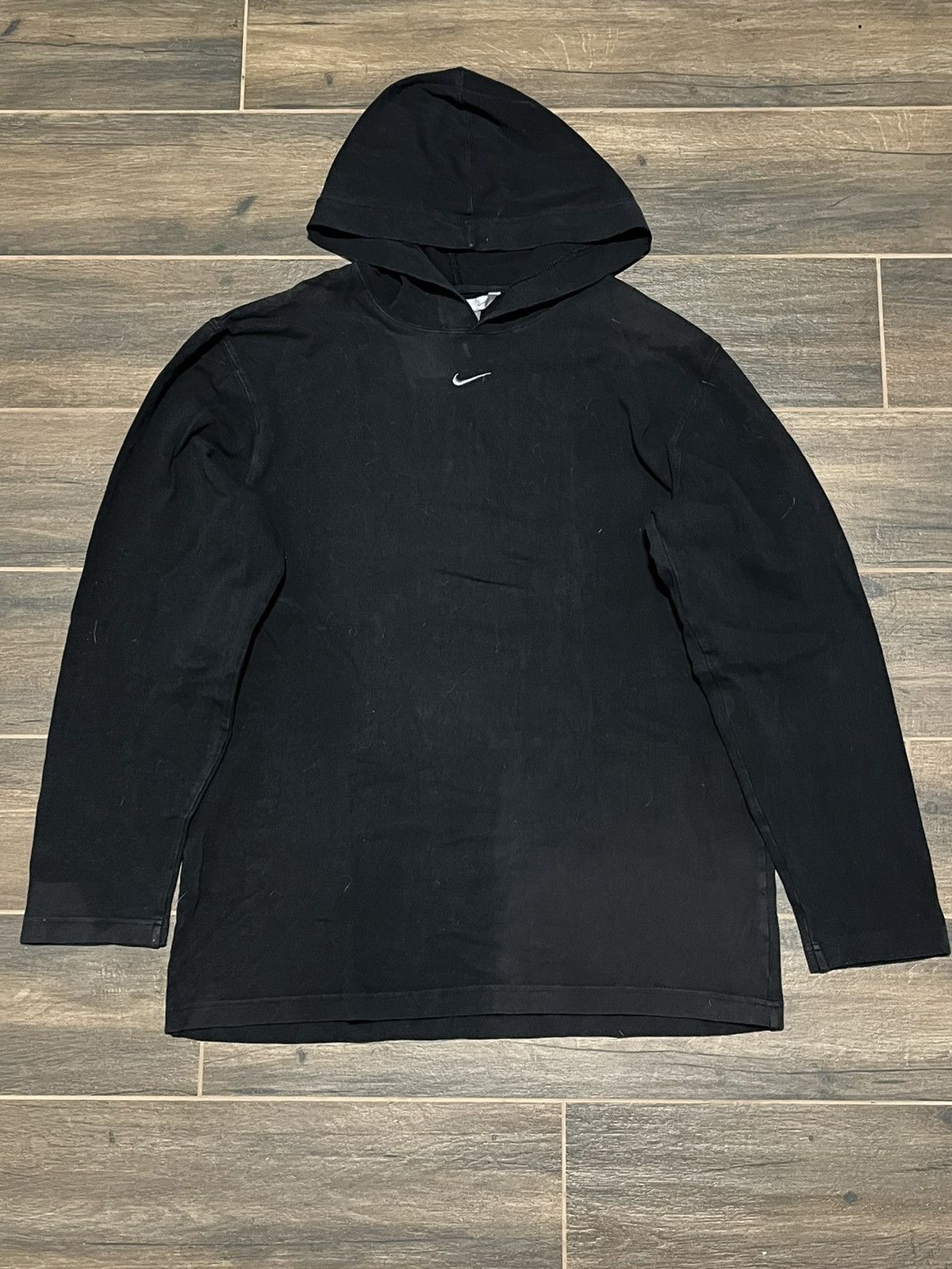 Nike × Vintage Vintage Nike Center Swoosh Faded Boxy Hoodie Y2K USA Size US M / EU 48-50 / 2 - 1 Thumbnail