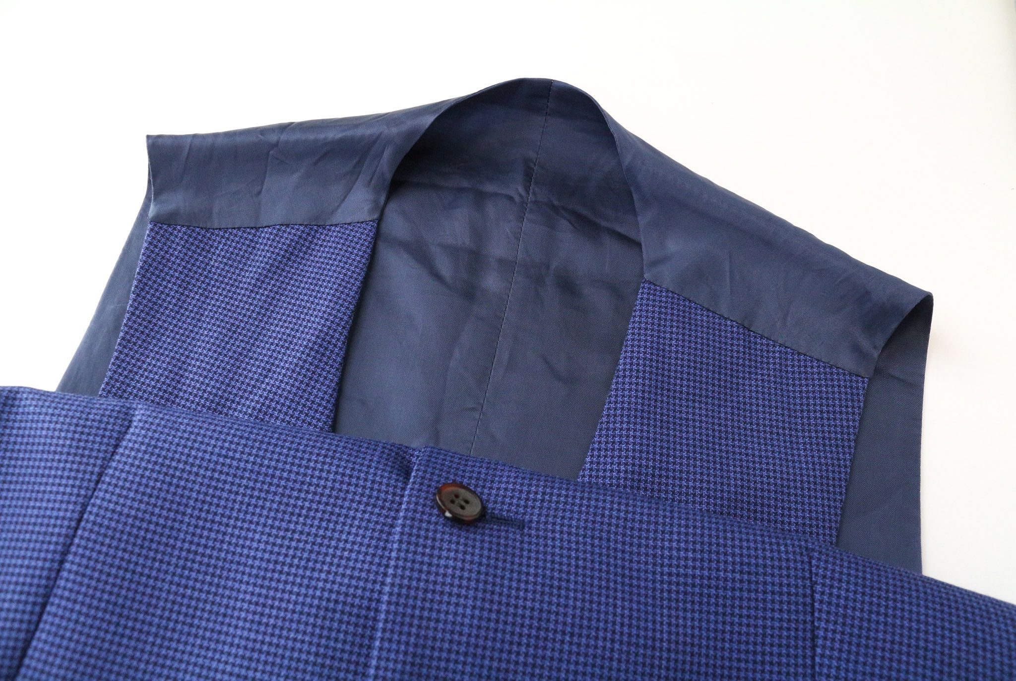 Suitsupply HAVANA UK36R Blue Wool Silk Houndstooth Blazer 75939 Size 36R - 14 Thumbnail
