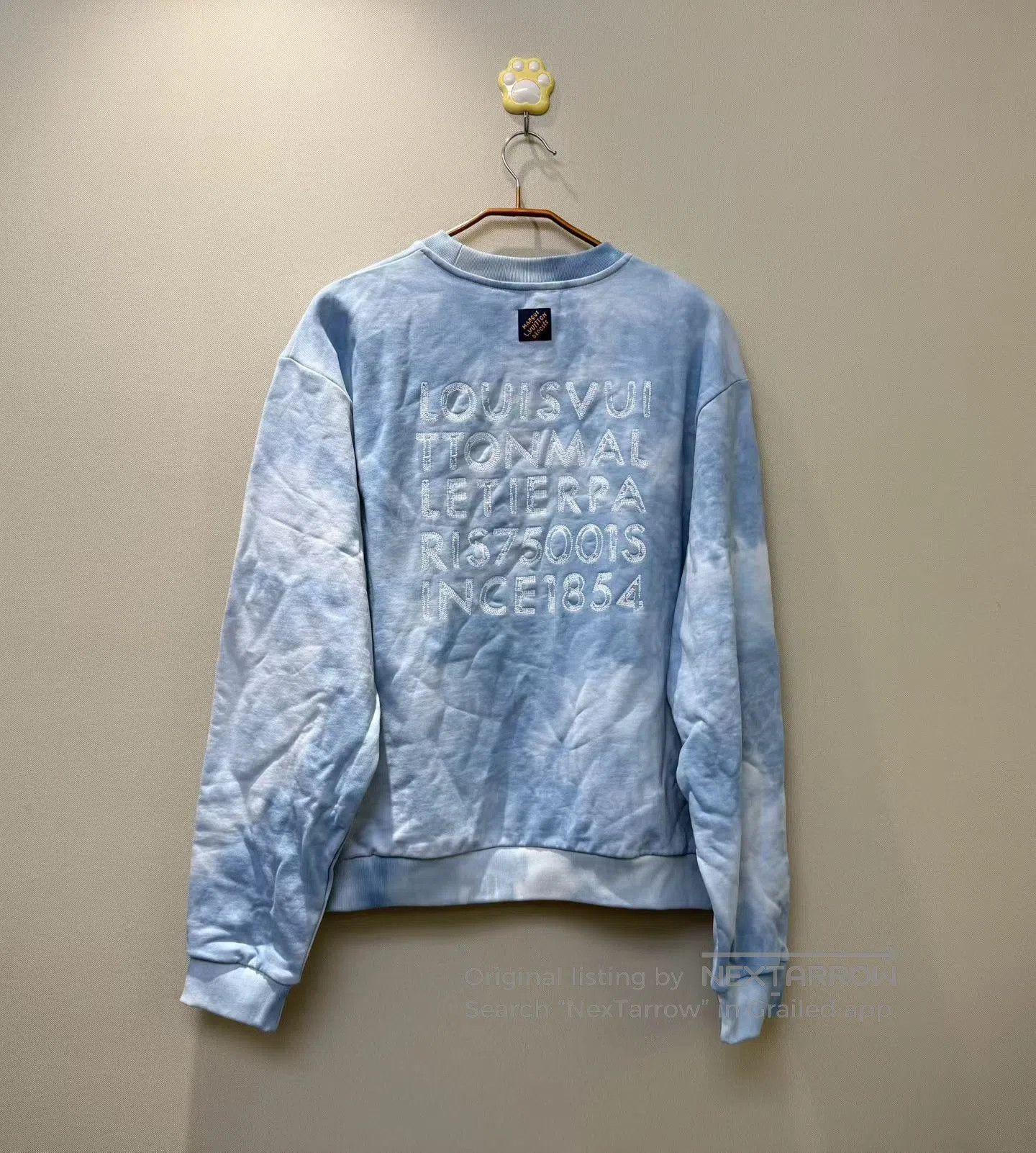 Louis Vuitton Louis Vuitton Blue Tie-Dye Letter Hoodie| Size US XL / EU 56 / 4 - 4 Thumbnail