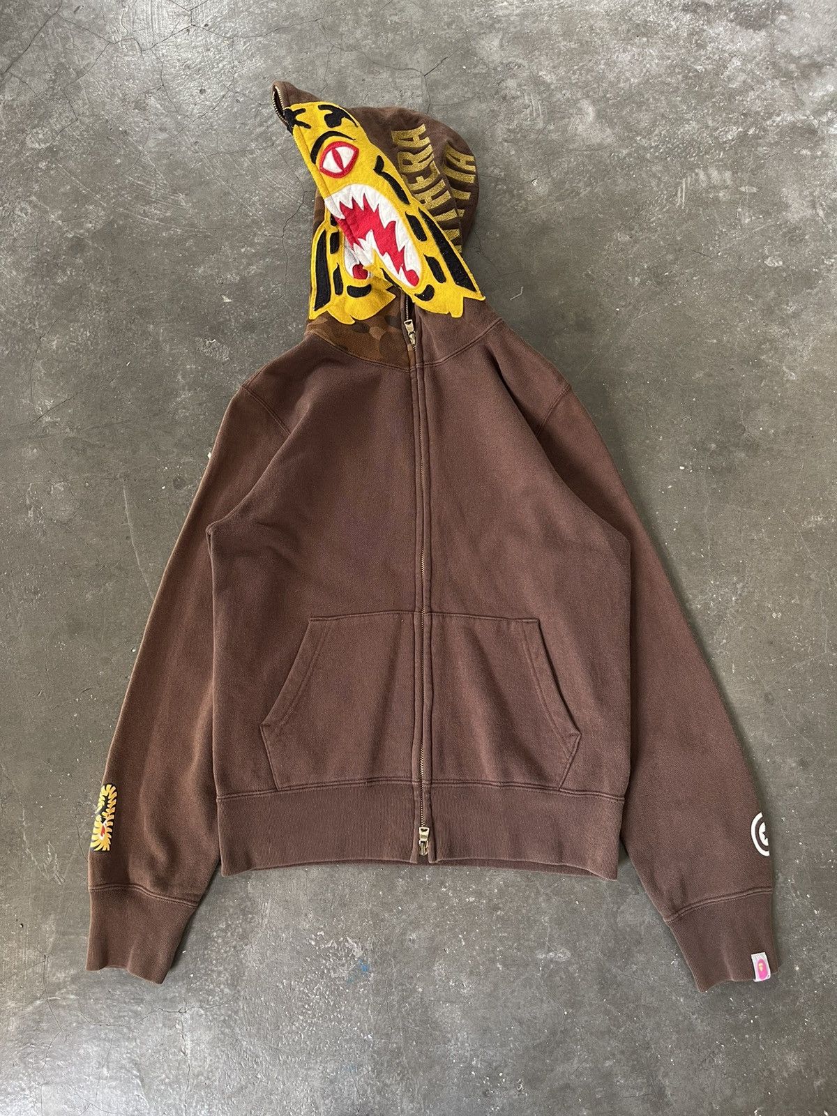 Bape Bape Tiger Full Zip Funthera Militia Brown Hoodie Size S / US 4 / IT 40 - 1 Thumbnail