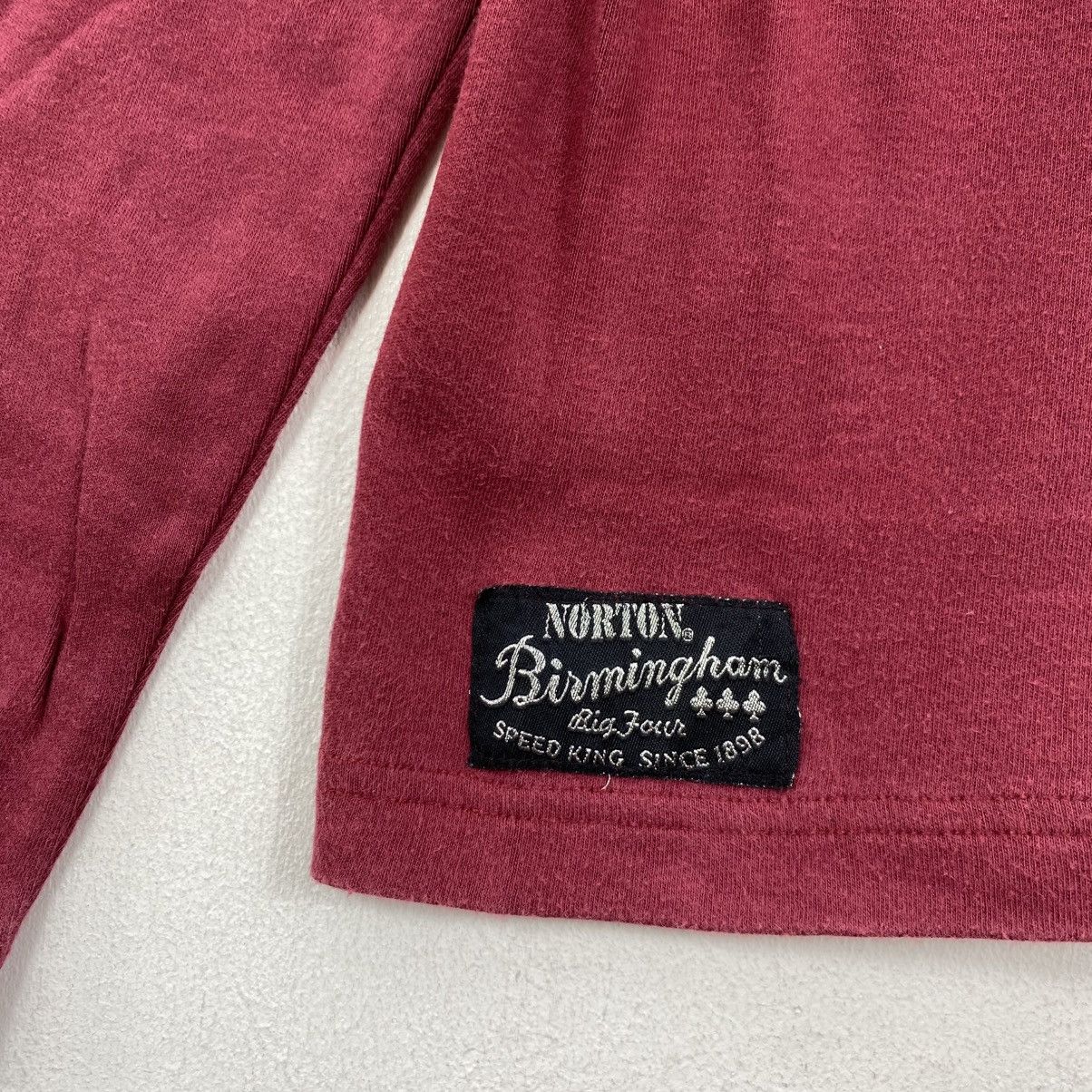Norton Norton Motorcycles Vintage V-Neck L/S Shirt XL Red Biker Tee Size US XL / EU 56 / 4 - 5 Thumbnail