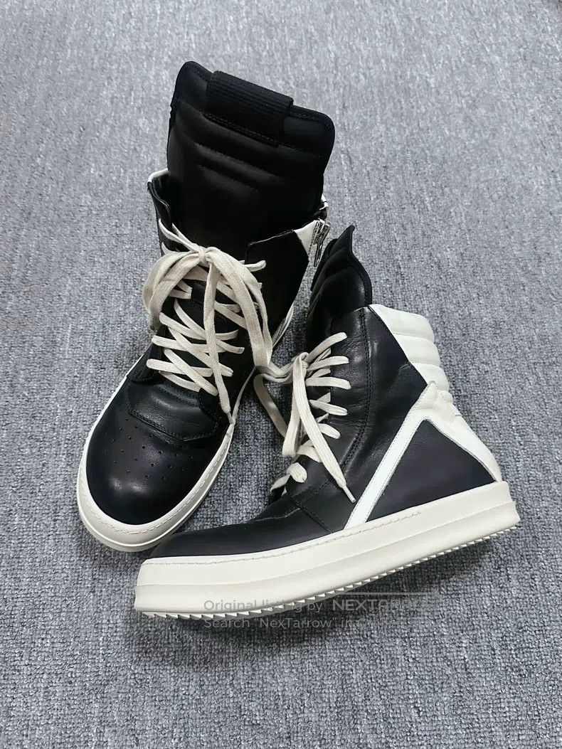 Rick Owens Rick Owens Mainline black and white cowhide inverted trian Size US 6.5 / EU 39-40 - 1 Thumbnail
