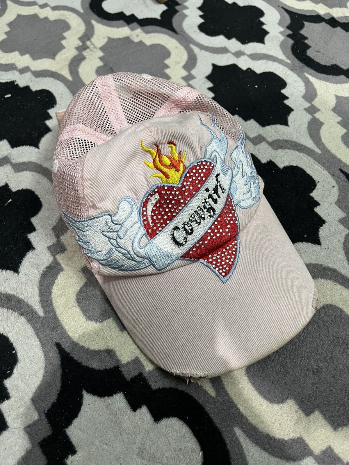 14th Addiction Vintage cowgirls flame heart trucker hats Size ONE SIZE - 2 Thumbnail