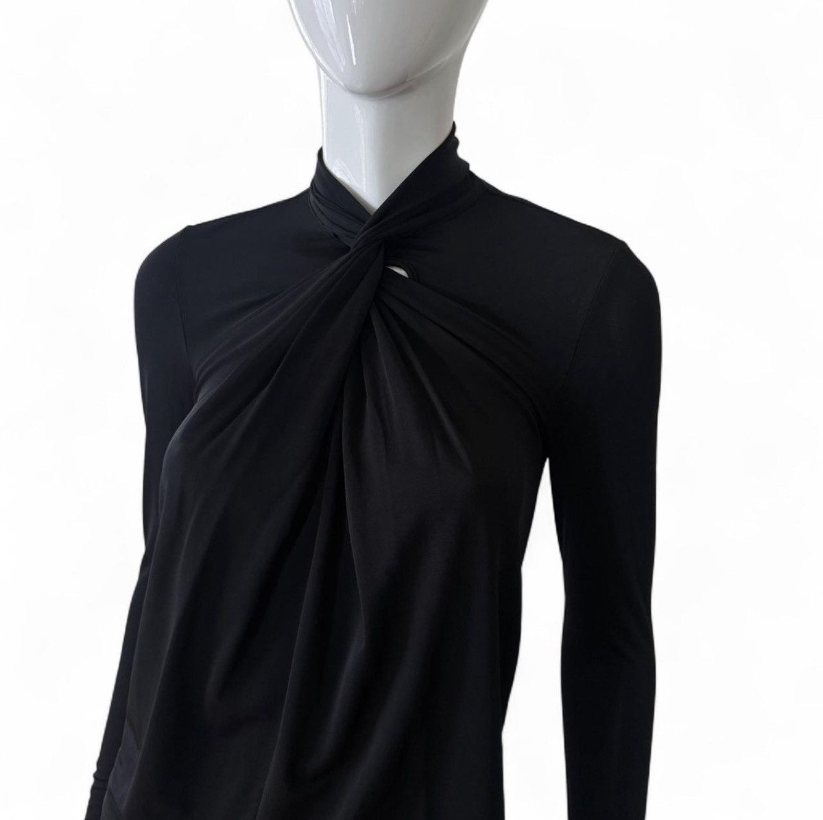 Allsaints All Saints Avant Garde Subversive Black Twisted Drapey Top Size XS / US 0-2 / IT 36-38 - 5 Thumbnail