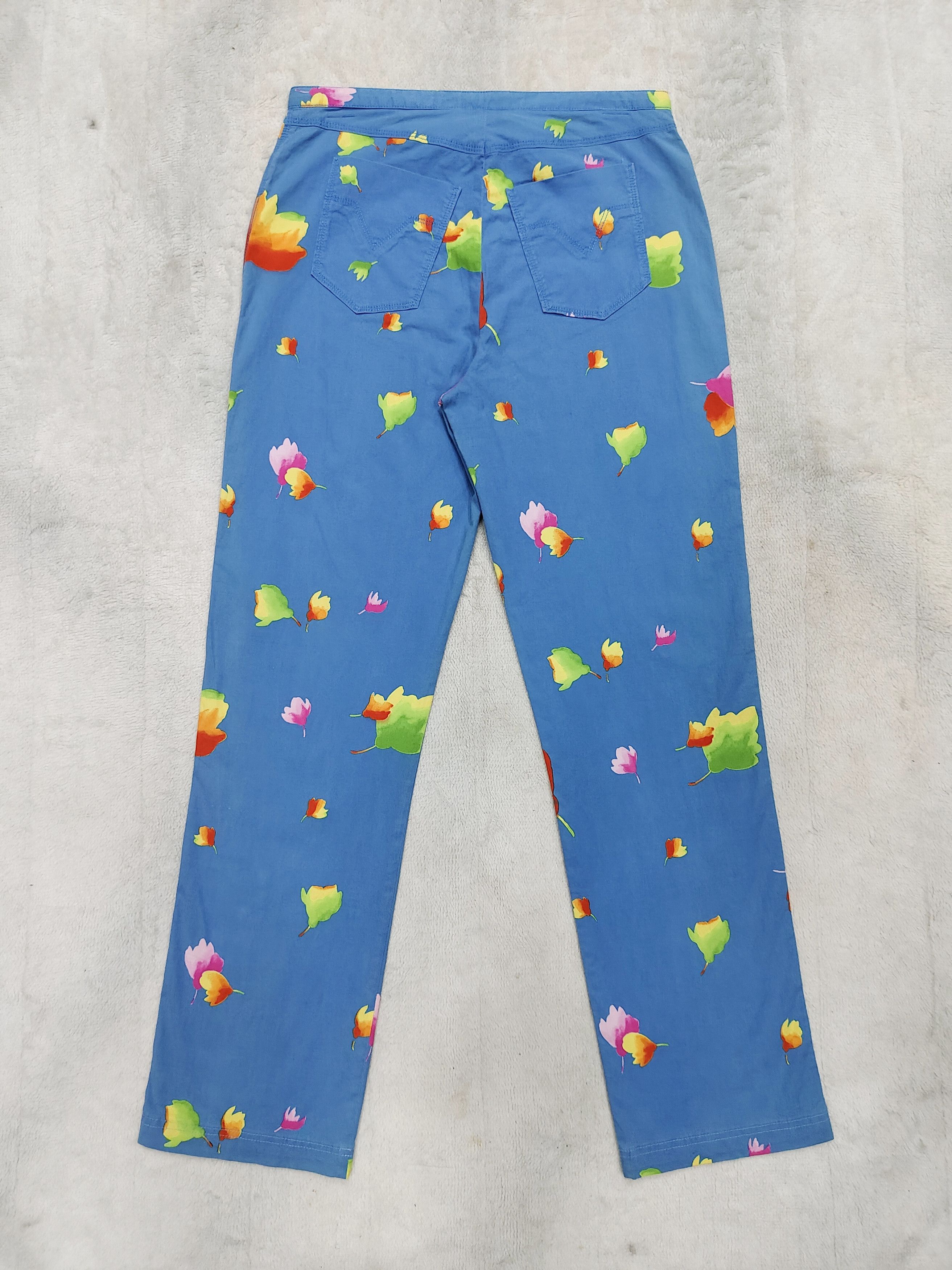 Versace 90s Versace- Classic V2 Greek Belt Y2K Florals Pants Size 30" / US 8 / IT 44 - 3 Thumbnail