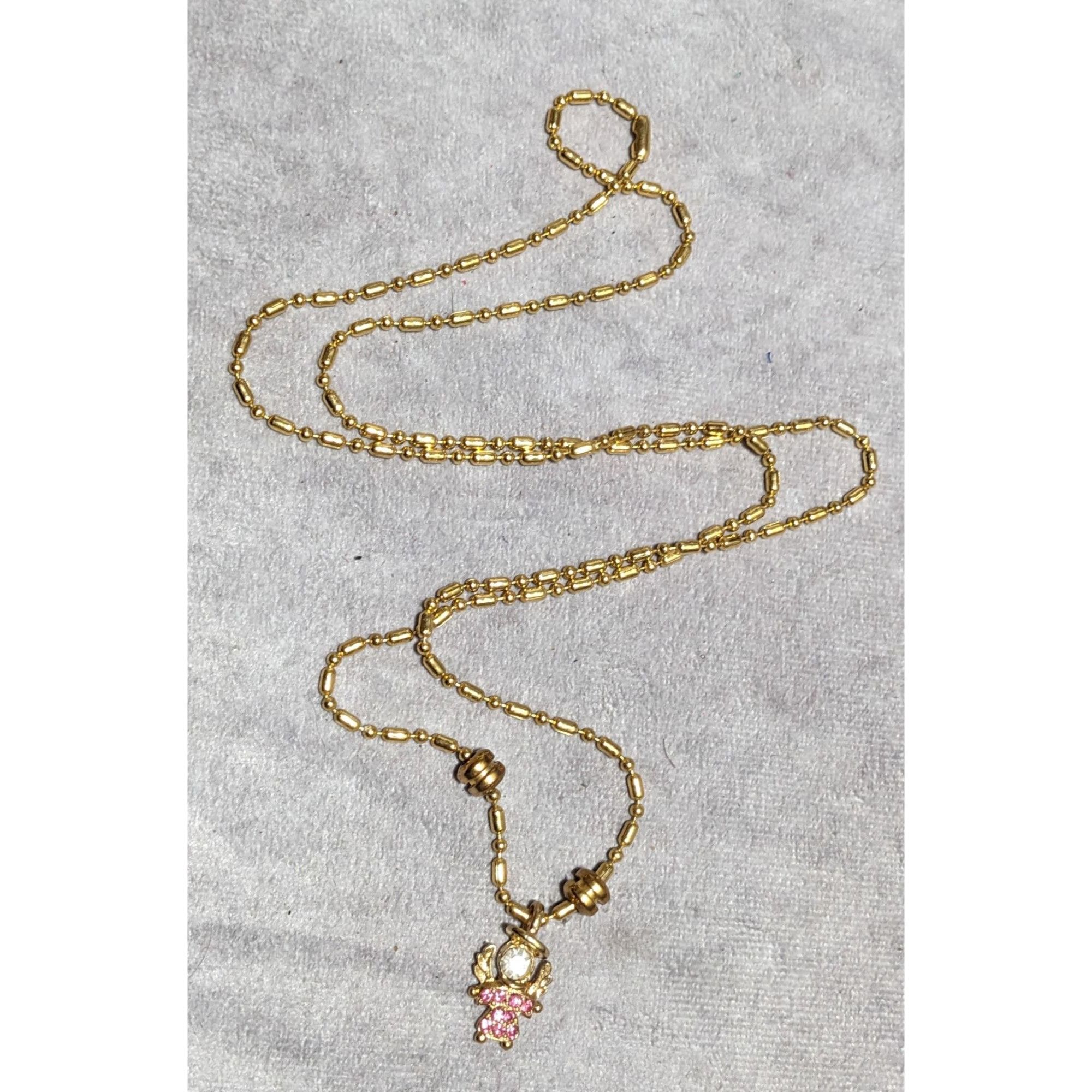 Other Vintage USA KLS Pink Angel Pendant Necklace Size ONE SIZE - 13 Thumbnail