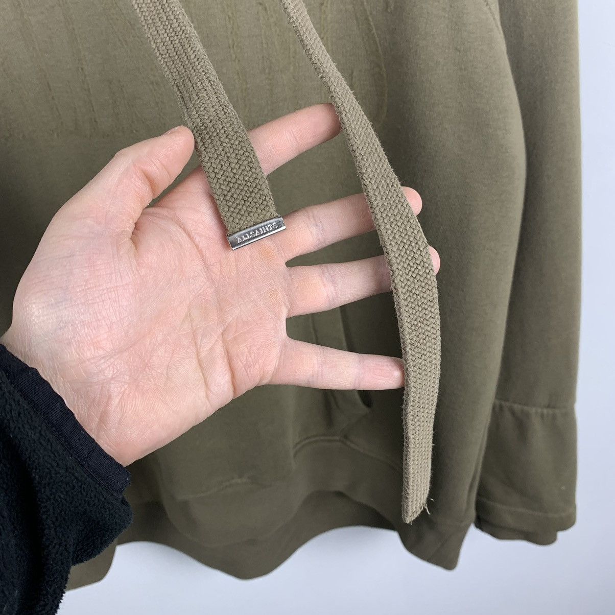 Allsaints Allsaints Big Logo Hoodie Khaki Green Designer Luxury Size XS / US 0-2 / IT 36-38 - 8 Thumbnail