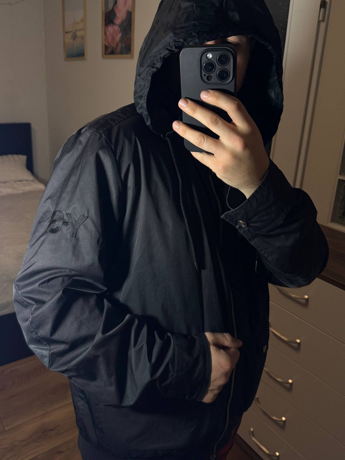 Y-3 Yohji Yamamoto Adidas Y-3 Men’s Black Jacket Streetwear Size US XXL / EU 58 / 5 - 4 Thumbnail