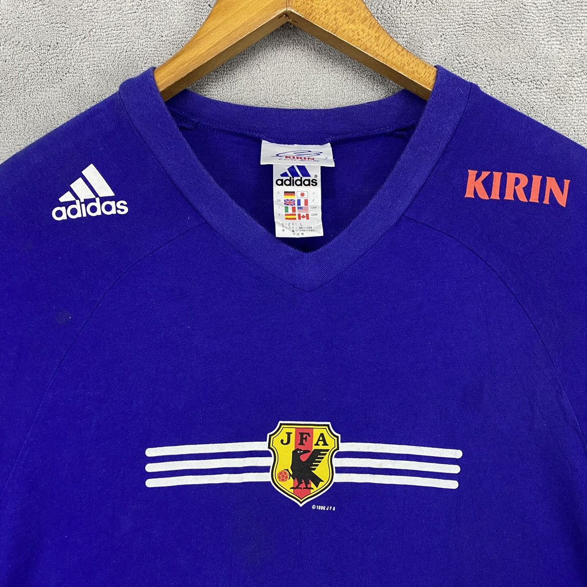 Adidas × Vintage Vintage T-Shirt Adidas x Kirin Japan Football 1996 JFA Size US L / EU 52-54 / 3 - 4 Thumbnail