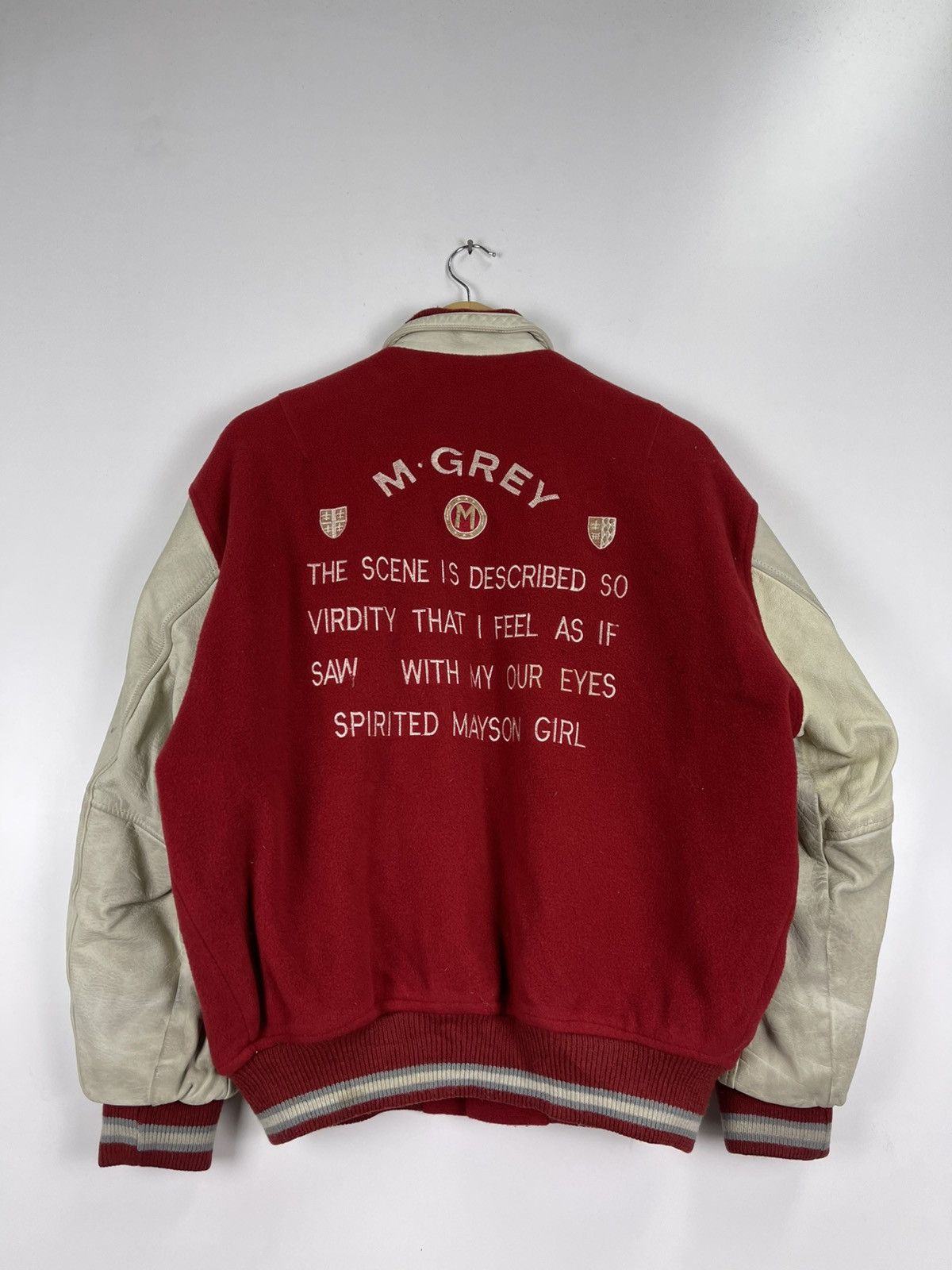 Vintage Vintage Mayson Grey Varsity Jacket Size US L / EU 52-54 / 3 - 12 Thumbnail