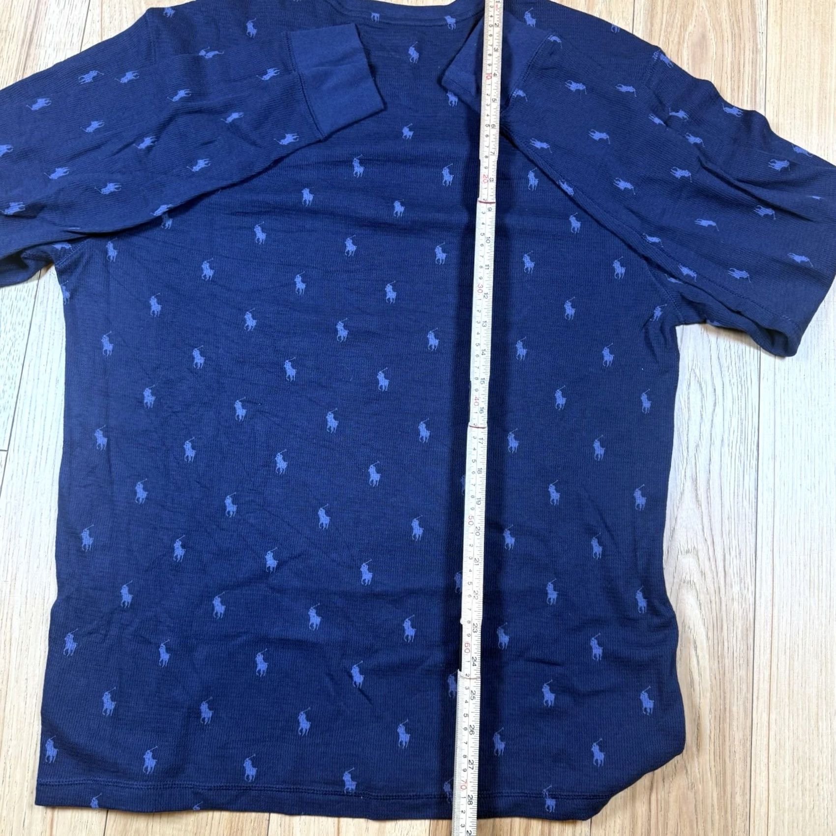 Polo Ralph Lauren Polo Ralph Lauren Sleepwear Thermal Shirt L Mens Blue All Over Pony Size US L / EU 52-54 / 3 - 6 Thumbnail