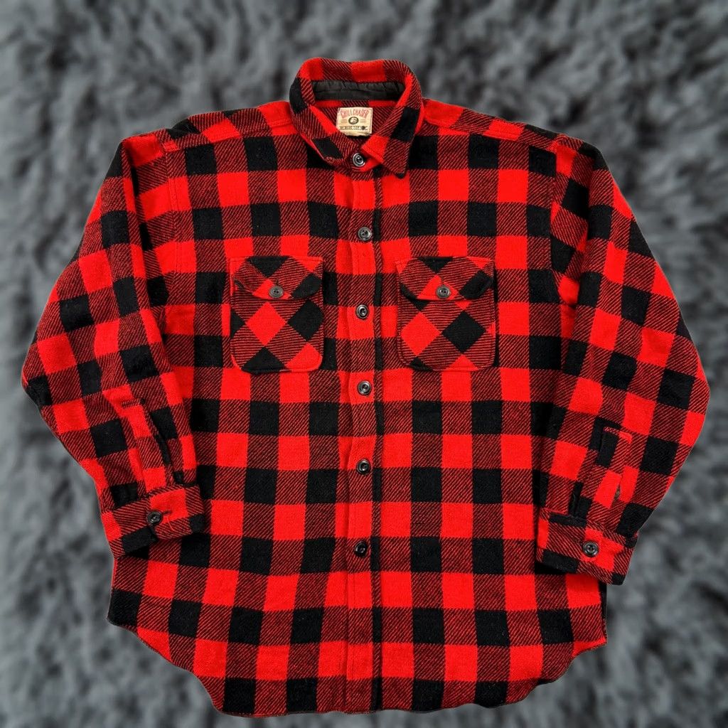 Vintage VINTAGE Chill Chaser Shirt Men XL Red Buffalo Plaid Flannel 80s Long Sleeve USA Size US XL / EU 56 / 4 - 1 Thumbnail