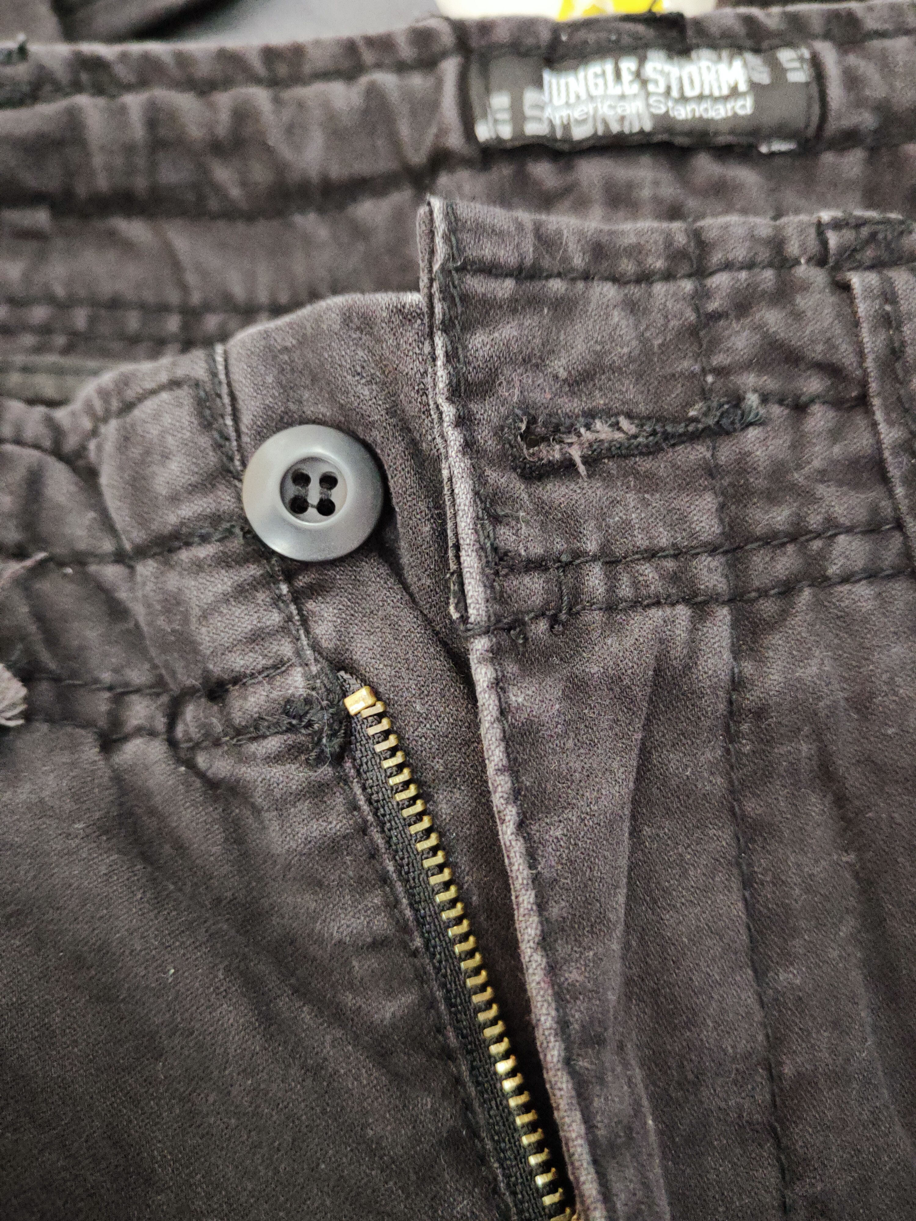 Japanese Brand Jungle Storm Black Multipocket Tactical Cargo Pants #W289 Size US 30 / EU 46 - 15 Thumbnail
