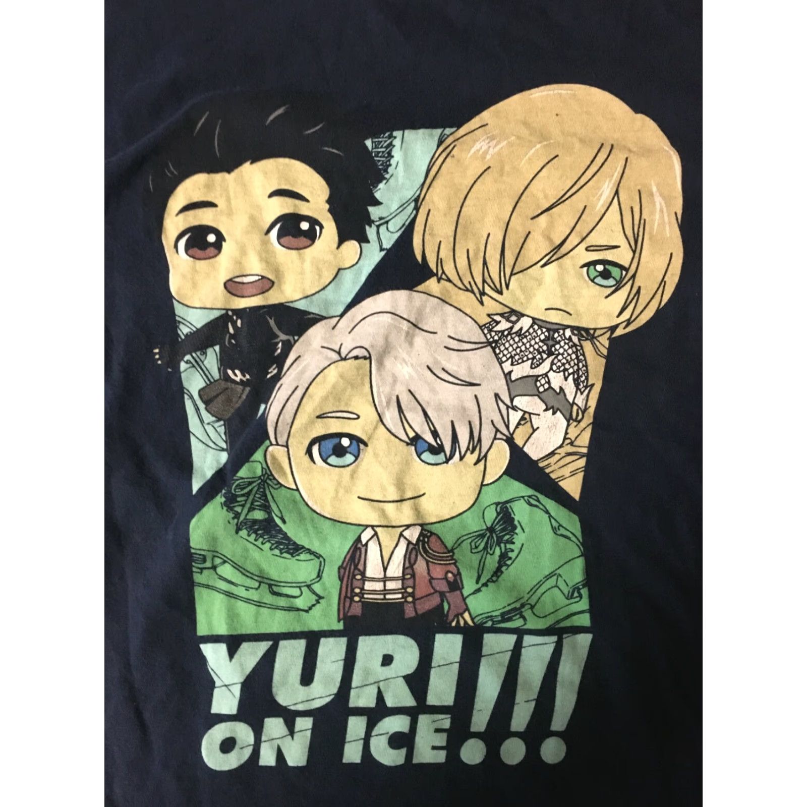 Vintage Yuri On Ice T Shirt Mens Medium Blue Anime Figure Skating Shirt Size US M / EU 48-50 / 2 - 2 Thumbnail
