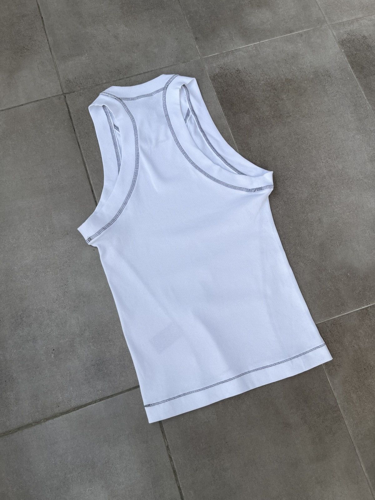 Saul Nash !DS! SS23 Saul Nash White Overlock Stitch Tank Top Size US M / EU 48-50 / 2 - 12 Thumbnail