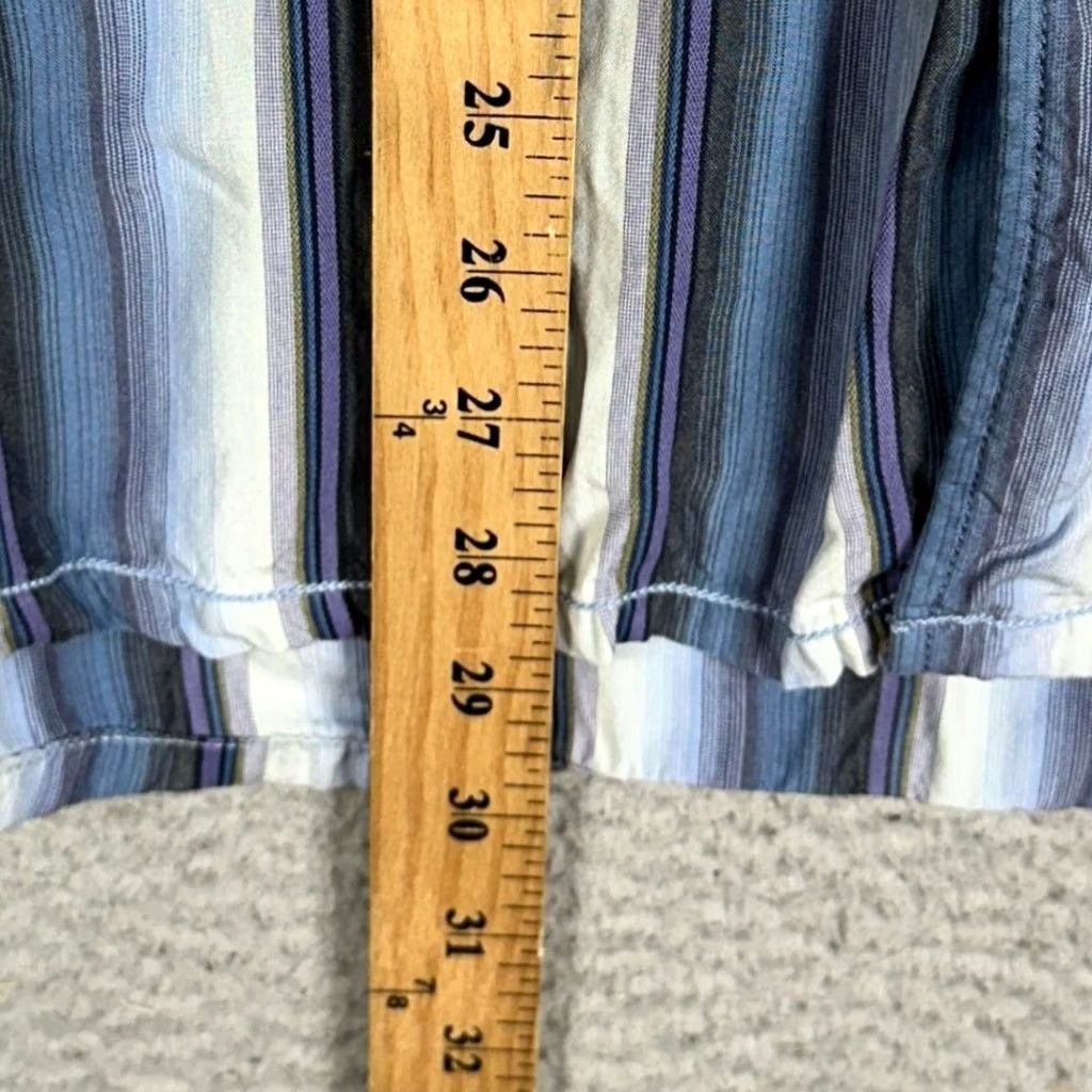 Tommy Bahama VINTAGE Tommy Bahama Shirt Mens M Blue Striped Button-Up Long Sleeve EUC Size US M / EU 48-50 / 2 - 7 Thumbnail