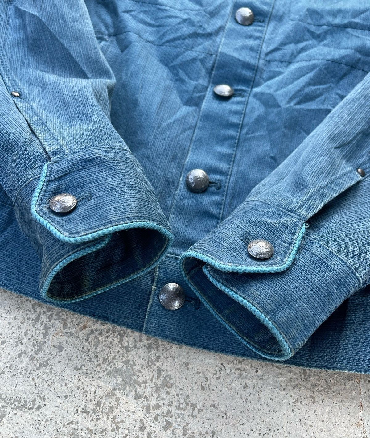 Designer × Japanese Brand × Vintage 🔥Vintage Hiromichi Nakano Indigo Western Jacket Size US L / EU 52-54 / 3 - 13 Thumbnail