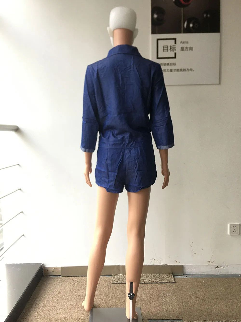 Other Sleeveless Baggy Denim Shorts Jumpsuit Oversized Jeans Size XL / US 12-14 / IT 48-50 - 6 Thumbnail