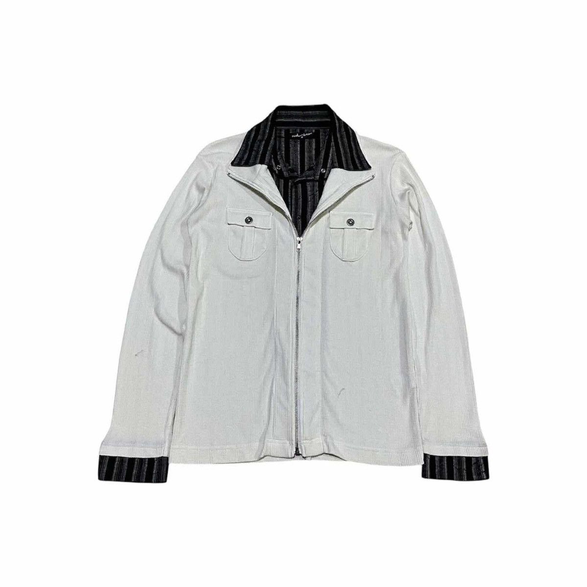 Japanese Brand 🔥Sick Y2K Oval Dice Ribbed Knit Double Layer Shirt Goth Punk Size US M / EU 48-50 / 2 - 5 Thumbnail