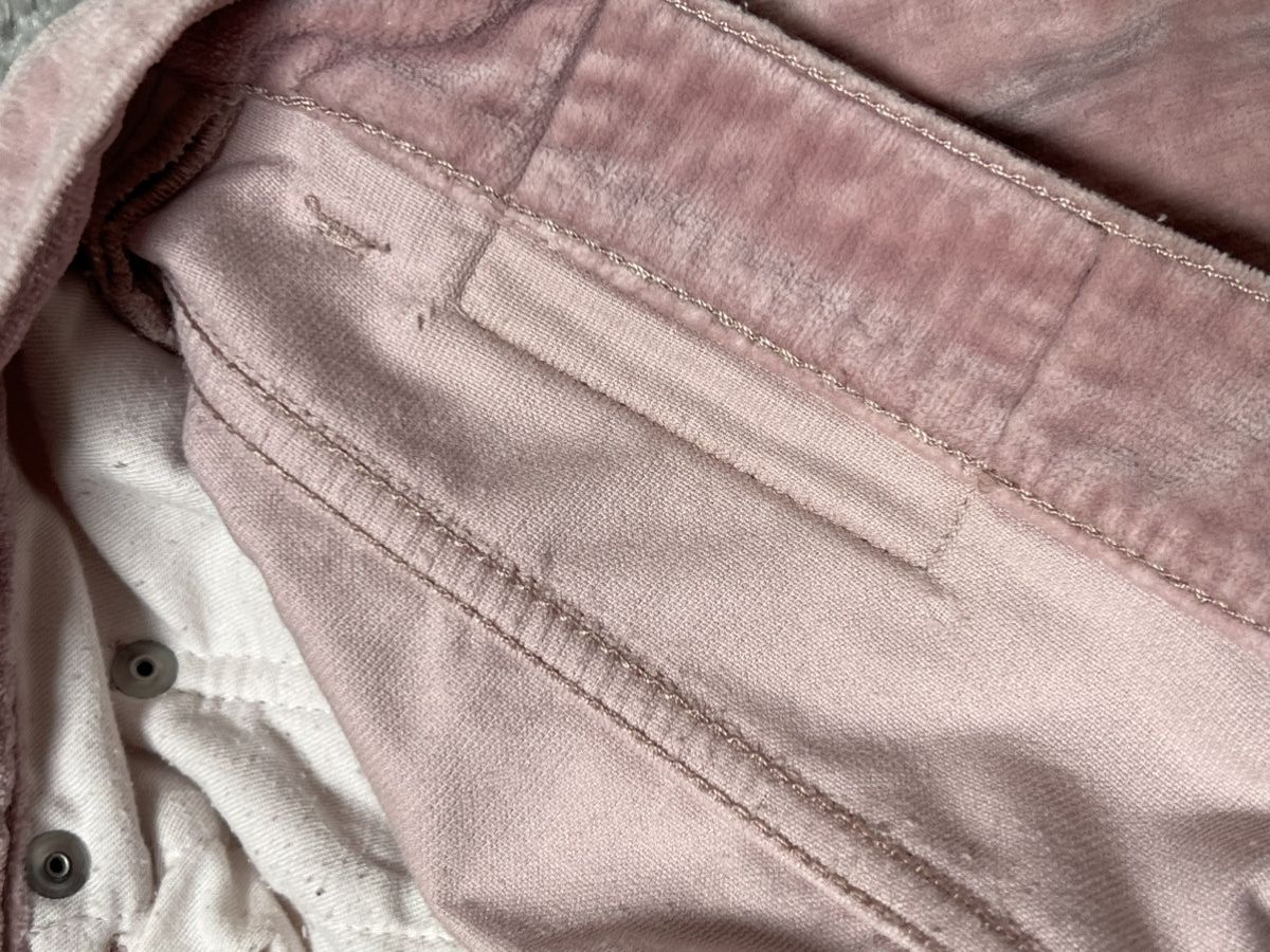 Dior SAMPLE Christian Dior Couture Velvet Pink Cropped Pants Size US 31 - 18 Thumbnail