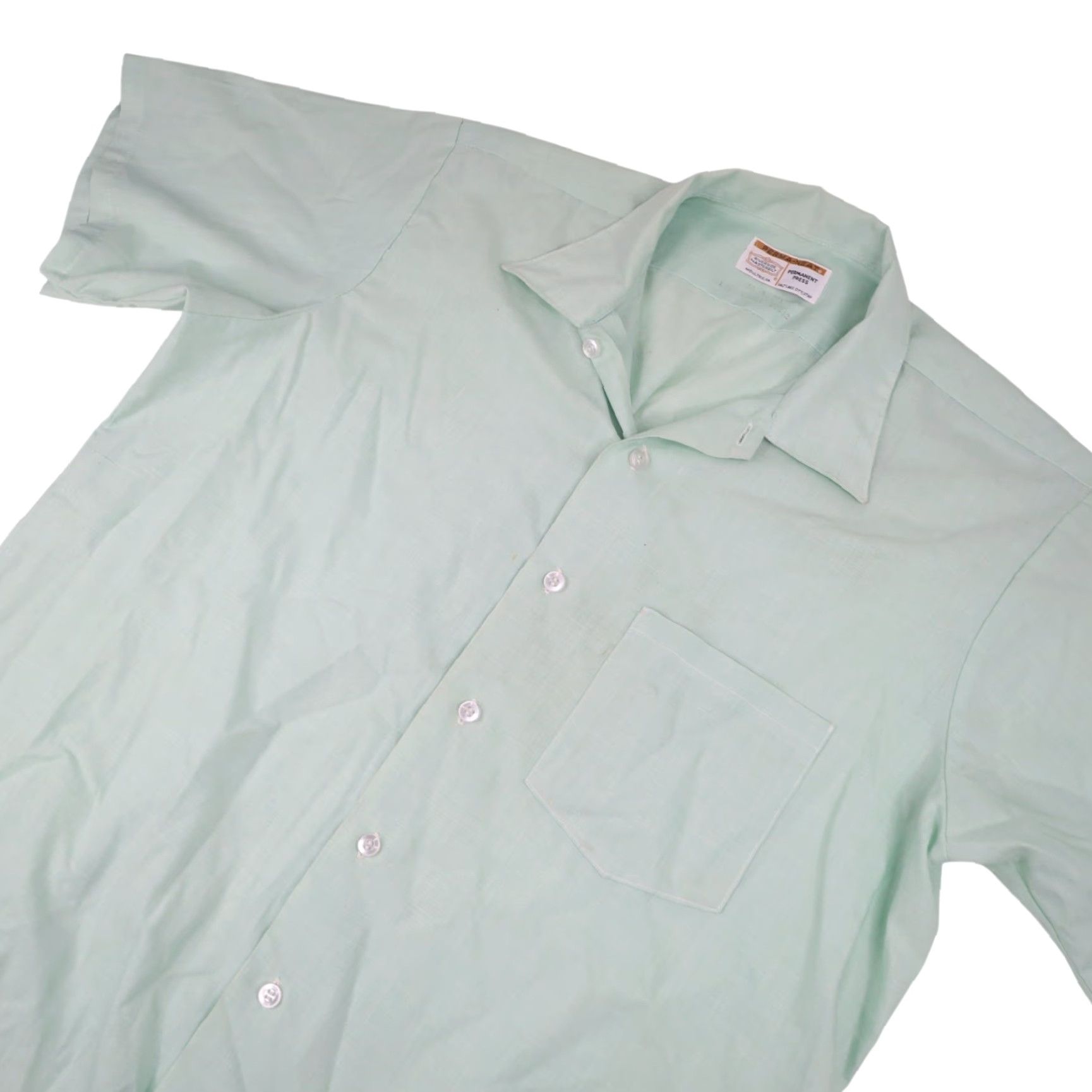 Vintage VINTAGE Perma-Neat Shirt Mens Large Short Sleeve Green 9/10 Casual Button Up Size US L / EU 52-54 / 3 - 2 Thumbnail
