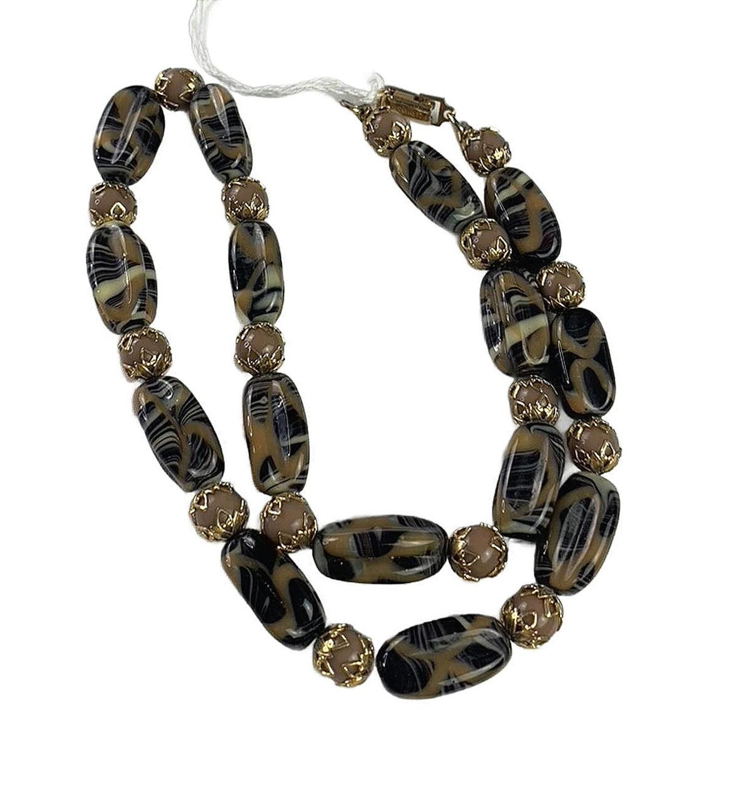 Other German art glass Goldtone Glass Beads Traditional Necklace Size ONE SIZE - 1 Thumbnail