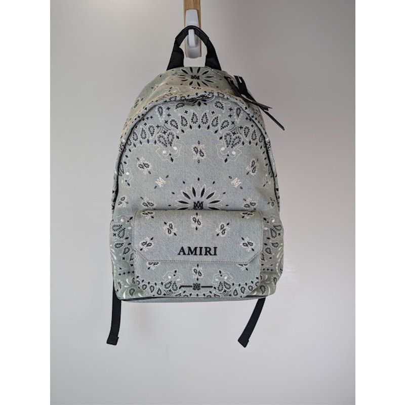 Amiri o1rshd1 Size: OS / Bandana Denim Backpack in Clay Indigo Size ONE SIZE - 2 Thumbnail