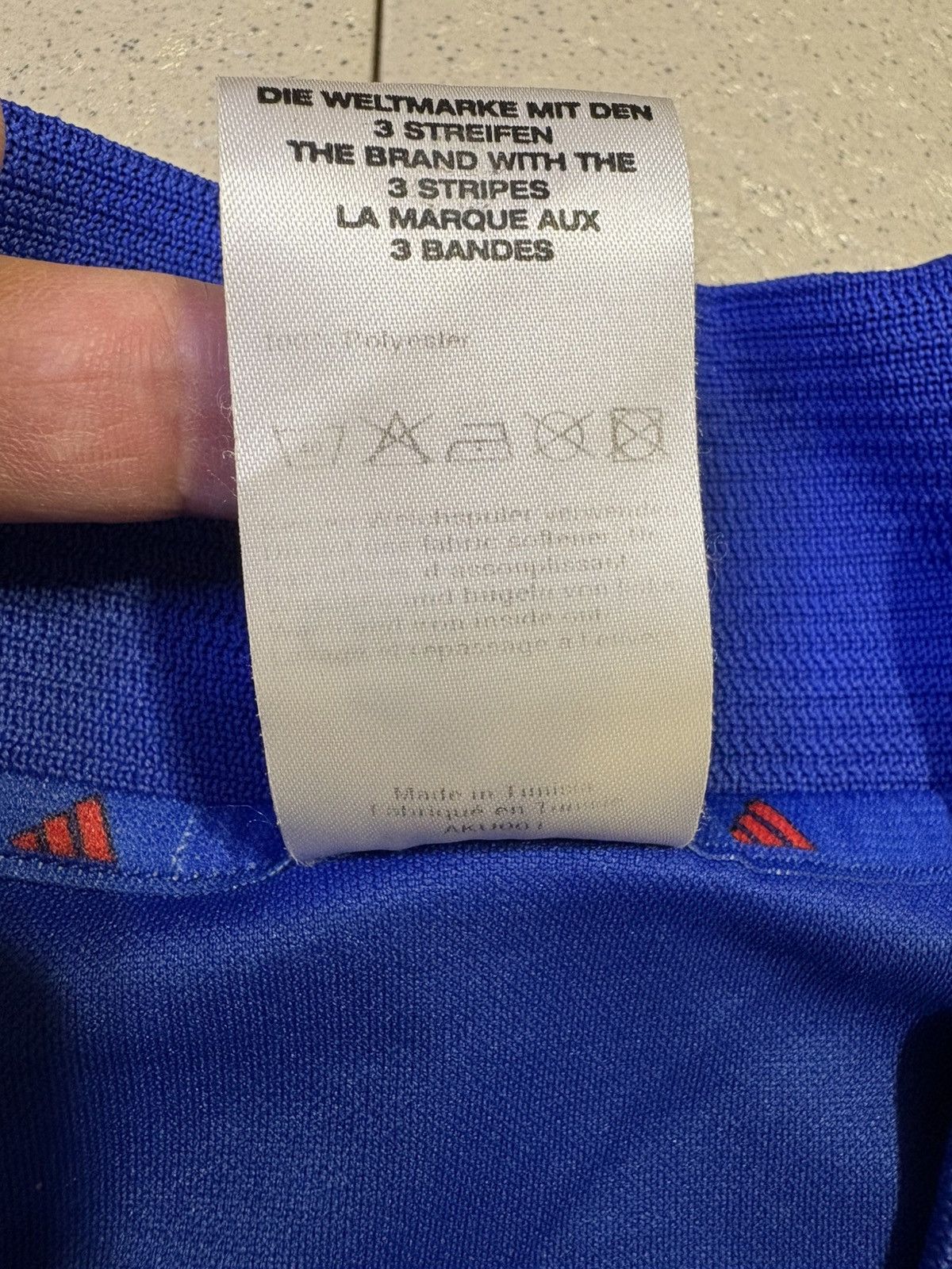 Adidas Vintage 2002-2004 Adidas France Home Football Soccer Jersey Size US L / EU 52-54 / 3 - 9 Thumbnail