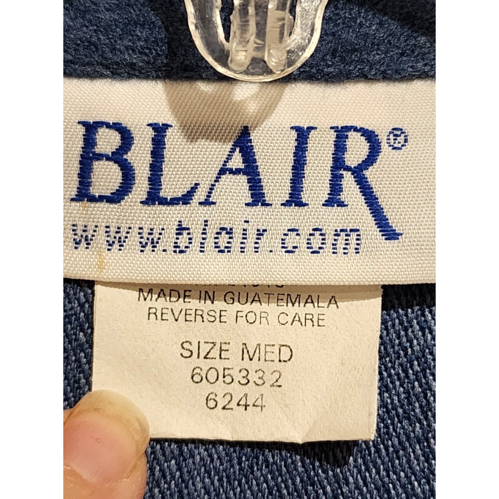 Blair Blair Jacket Blue Light Pockets Unlined Sz M Womens Coat Jacket Basic Lightweight Collared Button-Down Casual Size M / US 6-8 / IT 42-44 - 3 Thumbnail