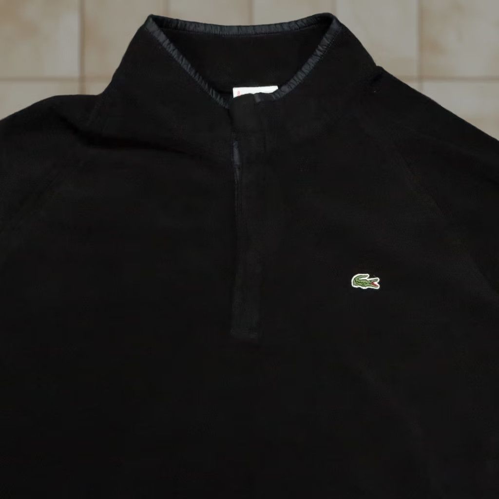 Lacoste Lacoste Sweater Mens 2XL Black Quarter Zip Fleece Mock Neck Pullover Jumper Shirt Knit Size US XXL / EU 58 / 5 - 1 Thumbnail