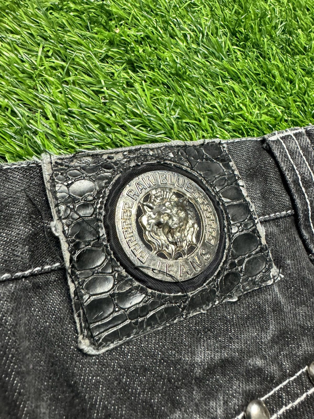 JNCO RAW BLUE - side stud baggy jeans Size US 33 - 19 Thumbnail