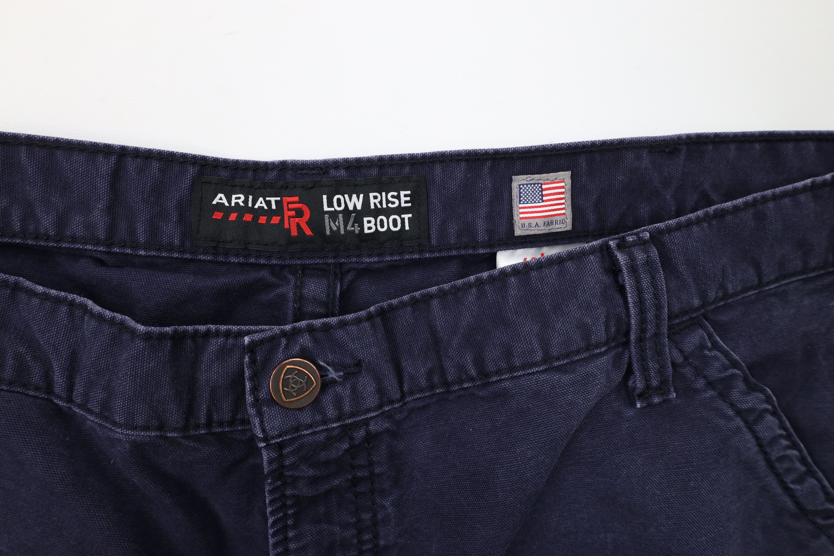 Ariat × Vintage Ariat FR Resistant Low Rise M4 Bootcut Canvas Pants Blue Size US 42 / EU 58 - 7 Thumbnail
