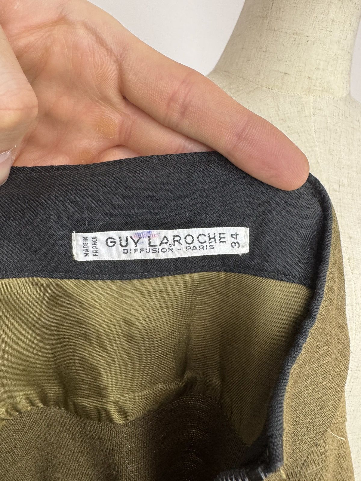 Guy Laroche × Vintage GUY LAROCHE diffusion Paris Vintage Wool Kaftan Dress Size XS / US 0-2 / IT 36-38 - 12 Thumbnail