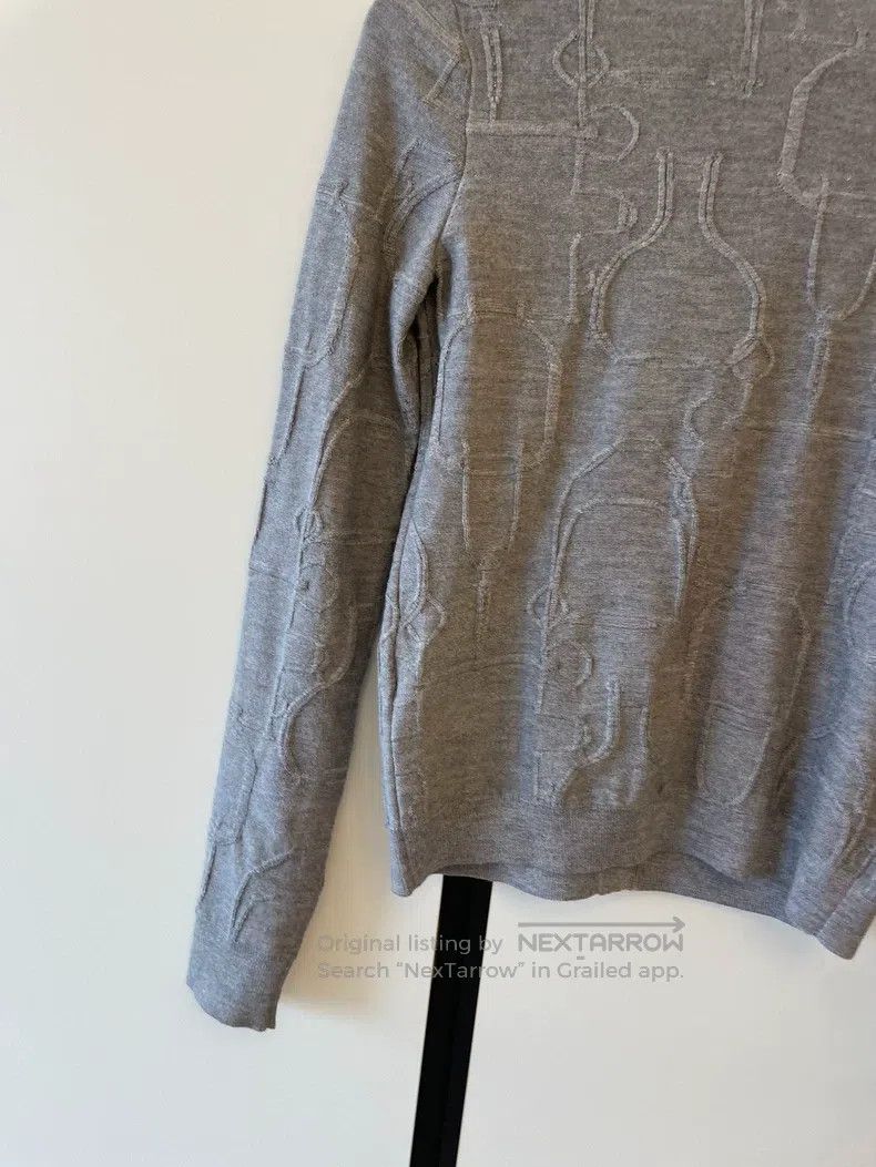 Hermes Hermes Jacquard Knit Gray Cardigan Size XS / US 0-2 / IT 36-38 - 5 Thumbnail