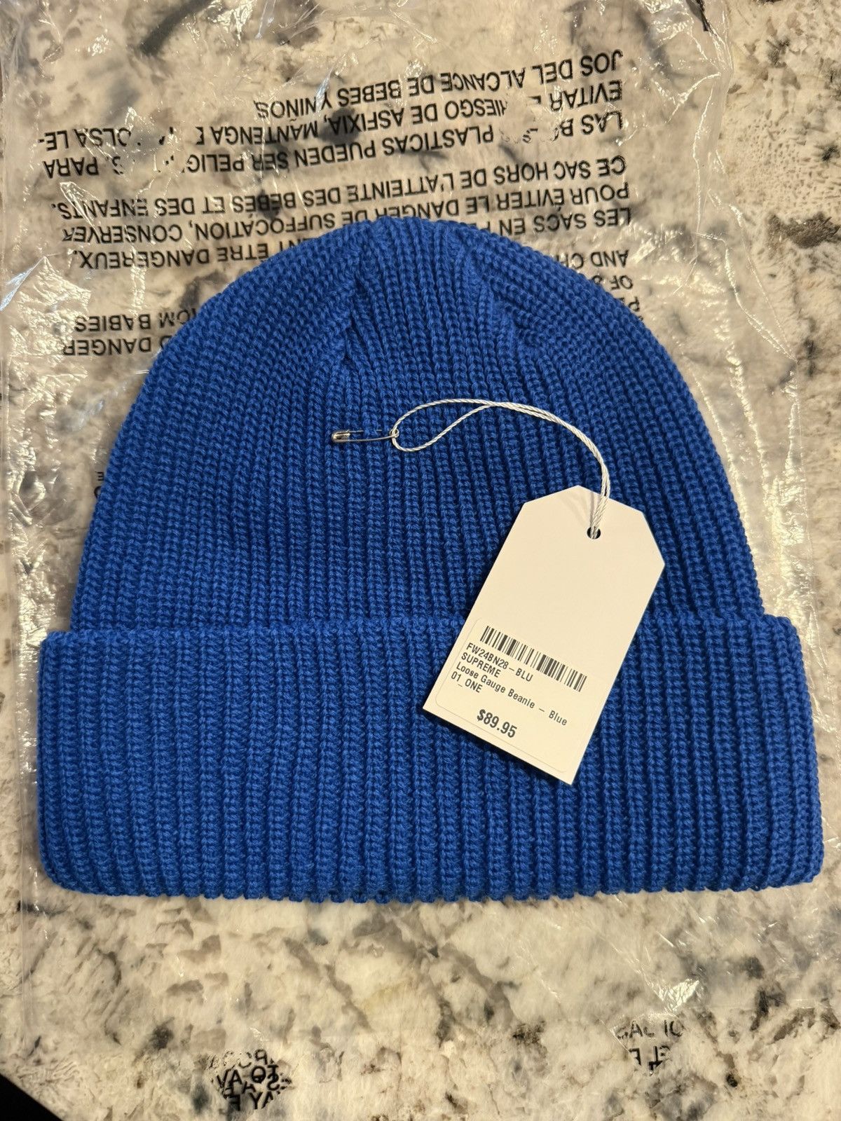 Supreme Supreme Loose Gauge Beanie 'Blue' (FW25) Size ONE SIZE - 2 Thumbnail
