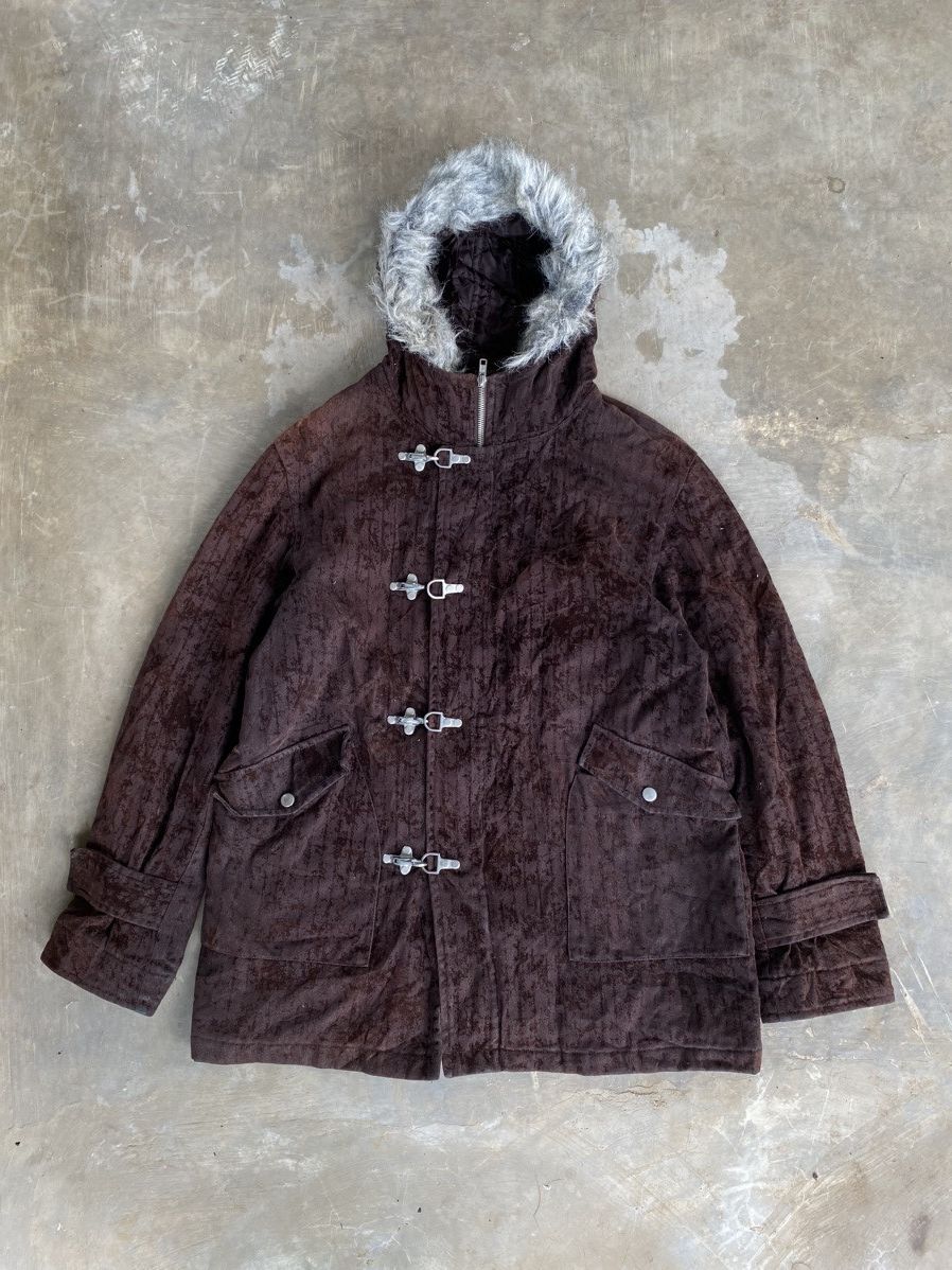 If Six Was Nine × Le Grande Bleu (L.G.B.) × Vintage EUPHUISTIC like ifsixwasnine vintage with fur hoodie Size US L / EU 52-54 / 3 - 1 Thumbnail