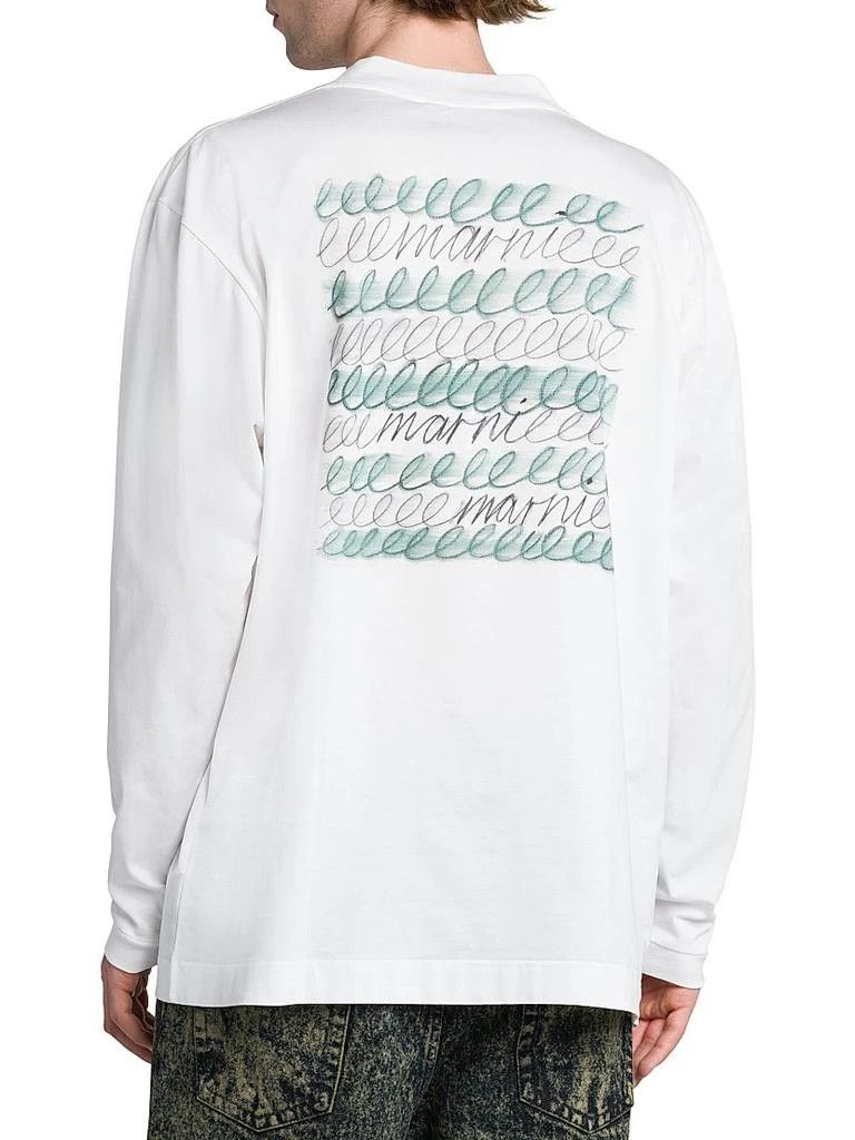 Marni o1w1db11125 Long Sleeve T-Shirt in White Size US L / EU 52-54 / 3 - 5 Thumbnail