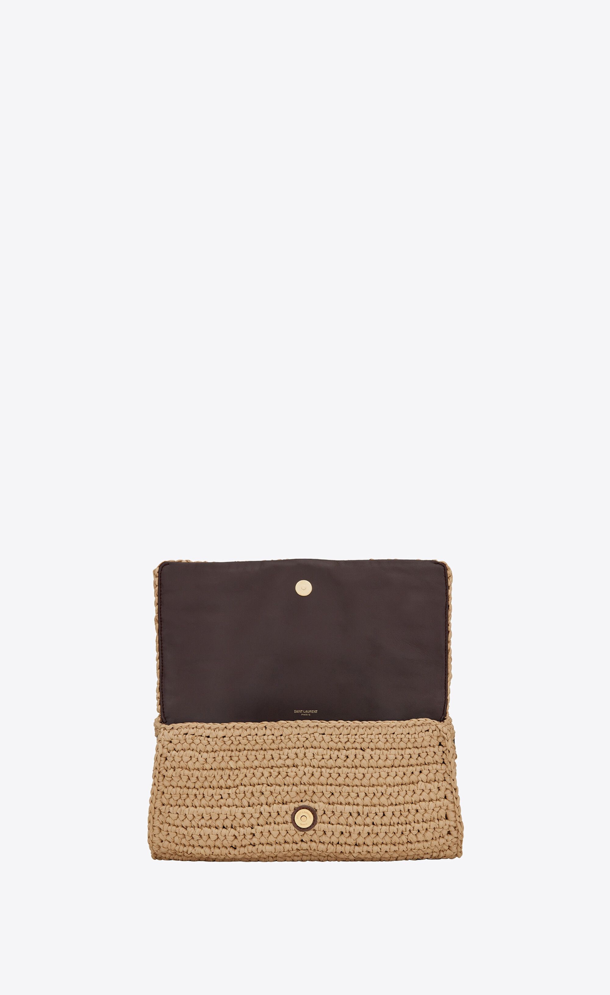 Saint Laurent Paris o1s1wg110925 Size: OS Kate 99 Tassel Raffia Shoulder Bag Tan Size ONE SIZE - 4 Thumbnail